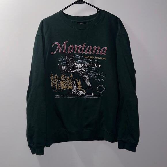 Montana Wildlife Sanctuary green Sweatshirt size XL - Picture 1 of 6